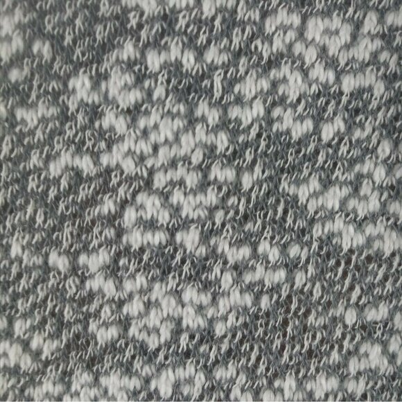 A’reve Women’s Sheer Mesh Mixed Media Pullover Top Gray M Raw Edge Lace Detail - Picture 7 of 7